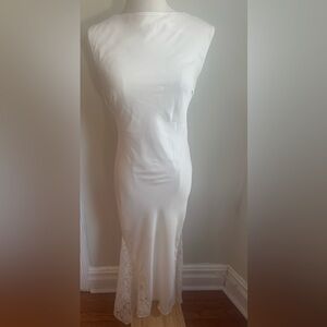 BCBG White Backless Dress